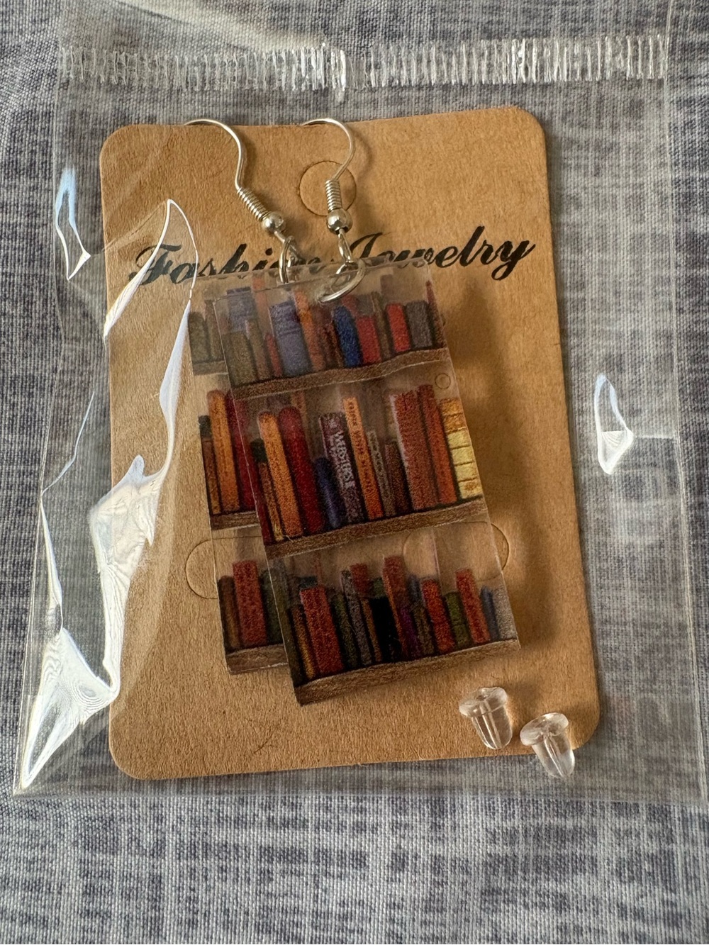 Fashion Jewelry Multicolor Bookshelf Acrylic Dangle Earrings